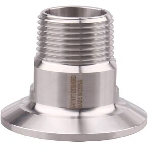 DERNORD 1.5 Inch Sanitary Tri Clamp to 1/4 Male Tri Clover