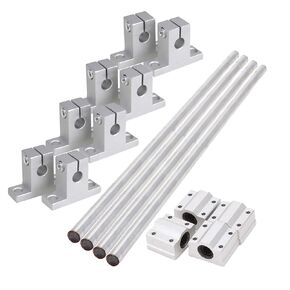 CNBTR Horizontal Linear Motion Ball Bearing Slide Bushing 8mm Dia &Shaft Optical Axis 300mm Linear with Rod Rail Support Set in Saudi Arabia