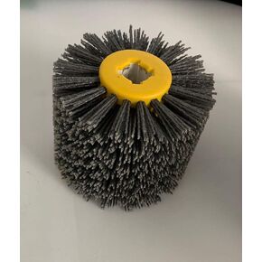 SIGNI Abrasive Nylon Drawing Wheel Drum Burnishing Polishing Brush for Wooden Furniture Floor Polishing 120X100mm 80 Grit 1pack
