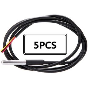 Eiechip 5 قطع ماء مسبار درجة الحرارة DS18B20 1M مع كابل حراري مقاوم للحرارة in Kuwait