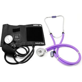 Elite Medical Instruments EBE-340 سماعة الطبيب Clear Sea Frost Sprague Rappaport ومجموعة ضغط الدم الأسود