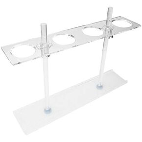 TOPINCN 4 Holes Glass Funnel Stand Adjustable Height Plexiglass Funnel Holder Funnel Rack Lab Fix Supplies in Kuwait