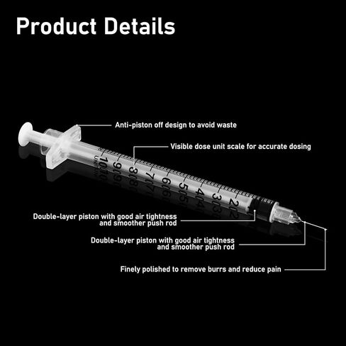 حقنة 1 مل/سم مكعب بإبرة 30 جرام 0.5 بوصة - حقنة برتقالية (30 جرام - 13 مم - 20 عبوة) in Kuwait