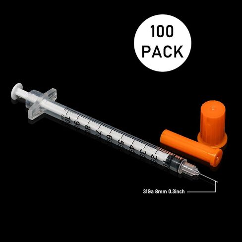 حقنة 1 مل/سم مكعب بإبرة 30 جرام 0.5 بوصة - حقنة برتقالية (30 جرام - 13 مم - 20 عبوة) in Kuwait