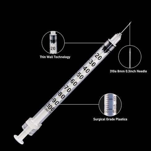 حقنة 1 مل/سم مكعب بإبرة 30 جرام 0.5 بوصة - حقنة برتقالية (30 جرام - 13 مم - 20 عبوة) in Kuwait