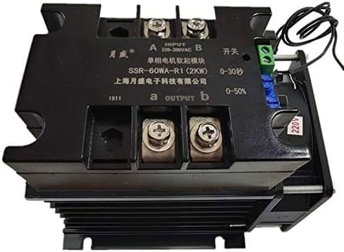 220V Single-Phase Motor Soft Starter Module controller2KW4KW6KW8KW Motor Online Soft Starting Fan Pump Pressure Reducer Conveyor (Color : Heat Sink) in Saudi Arabia