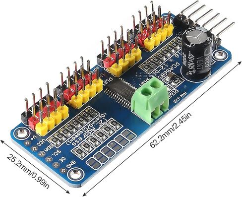 Coliao 5 قطعة PCA9685 16 قناة 12 بت PWM محرك معزز سائق I2C IIC وحدة PCA9685 سيرفو لوحة للقيادة تحكم للروبوت in Kuwait