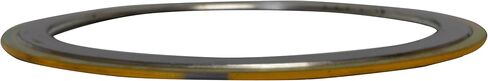Sterling Seal and Supply, Inc. API 601 90004304GR150 شريط أصفر مع حشية ملفوفة حلزونية مخططة باللون الرمادي، درجة حرارة عالية (التدوير الحراري) و/أو اختلافات في الضغط، حجم أنبوب 4 بوصات، شفة فئة 150#، ملفات 304SS مع حشو جرافيت مرن in Saudi Arabia