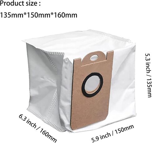 6 Pack Dust Bags for Proscenic M7 Pro M8 Pro Vacuum Cleaner, Leakproof Dedicated Vacuum Bag for iHome AutoVac Nova,for Uoni V980MAX, for HONITURE Q6 Q5, for Kyvol Cybovac S31 in Saudi Arabia