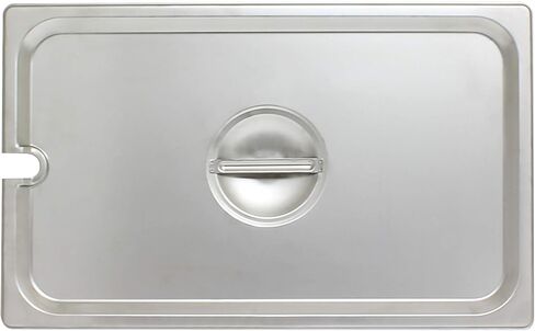 غطاء طاولة البخار من Thunder Group STPA5000CS، حجم كامل، مشقوق بمقبض، زوايا معززة، 24 مقياس، فولاذ مقاوم للصدأ، NSF (صنع في الصين)، عبوة من 12 قطعة in Kuwait