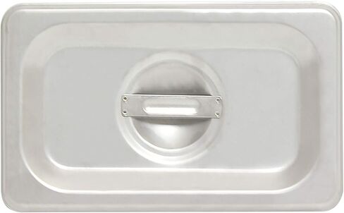 غطاء مقلاة طاولة البخار من Thunder Group STPA5190C، مقاس 1/9، صلب بمقبض، زوايا معززة، 24 مقياس، من الفولاذ المقاوم للصدأ، NSF (صنع في الصين)، عبوة من 12 قطعة in Kuwait