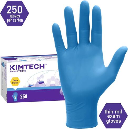 قفازات KIMTECH للكبار من الجنسين، مقاس صغير من Kimtech Nitrile Exam، أزرق، مقاس صغير أمريكي in Kuwait