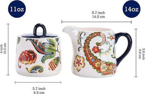 مجموعة سكويكو بروتي سينارويدز سيراميك للسكر والكريم، آمنة للاستخدام في غسالة الأطباق in Kuwait