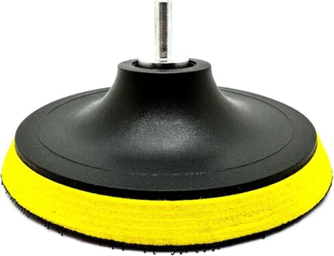 لوحة دعم بخطاف وحلقة مقاس 15.24 سم من Pro-Graad لمنصات تلميع الصوف الناعم، وسادة داعمة مع 5/8 بوصة - 11 (5/8 بوصة TPI)، وسادات احتياطية 6 بوصة للاستخدام مع مطحنة الزوايا أو المثقاب - مع محول المثقاب in Kuwait