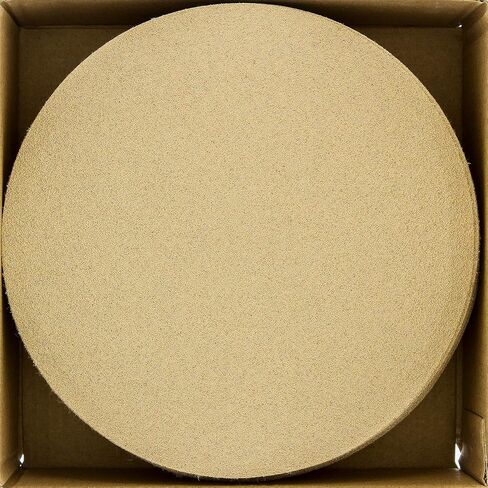 Dura-Gold - Premium - 80 Grit 6 "أقراص صنفرة ذهبية بدون فتحات بخطاف وحلقة بدون فتحات لآلات الصنفرة DA - صندوق مكون من 50 قرصًا نهائيًا من ورق الصنفرة للسيارات والأعمال الخشبية in Kuwait