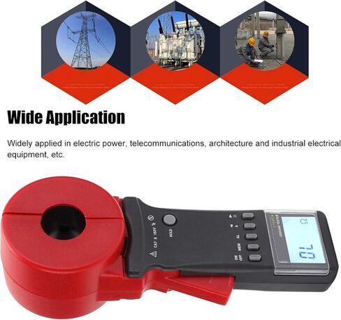 جهاز اختبار مقاومة الأرض، ETCR2100C+ 0.01-1200Ω جهاز اختبار مقاومة الأرض بمشبك متعدد الوظائف، 0 مللي أمبير-20 أمبير، مقياس التيار الكهربائي بمشبك إنذار للمعدات الكهربائية in Kuwait