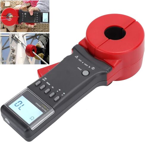 جهاز اختبار مقاومة الأرض، ETCR2100C+ 0.01-1200Ω جهاز اختبار مقاومة الأرض بمشبك متعدد الوظائف، 0 مللي أمبير-20 أمبير، مقياس التيار الكهربائي بمشبك إنذار للمعدات الكهربائية in Kuwait