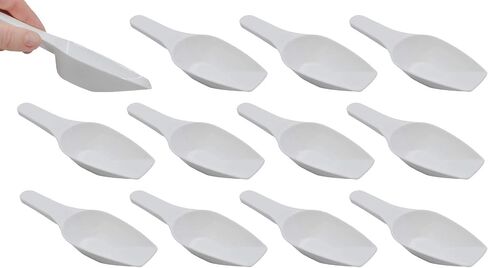 12PK Scoops, 50ml (1.7oz) - Polypropylene Plastic - Flat Bottom - Excellent for Measuring & Weighing - Autoclavable - Eisco Labs in Saudi Arabia