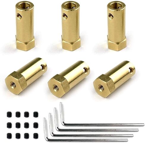 6 قطع 6 ملم وصلة ربط مرنة سداسية للعجلات والاطارات ومحرك عمود مع مفتاح الين in Kuwait