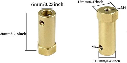 6 قطع 6 ملم وصلة ربط مرنة سداسية للعجلات والاطارات ومحرك عمود مع مفتاح الين in Kuwait