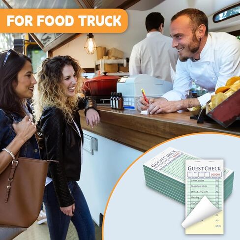 دفتر فحص للضيوف للخوادم، دفتر فحص للضيوف بدون كربون، مفكرة للنادلة (9 وسادات، 50 ورقة/وسادة) اخضر in Kuwait