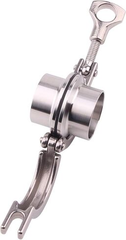 DERNORD Stainless Steel Tri-clamp (1/2 inch Tri-clover Clamp) + 2 Pcs SUS304 Sanitary Pipe Weld Ferrule + FKM Gasket (1/2 Inch) in Kuwait