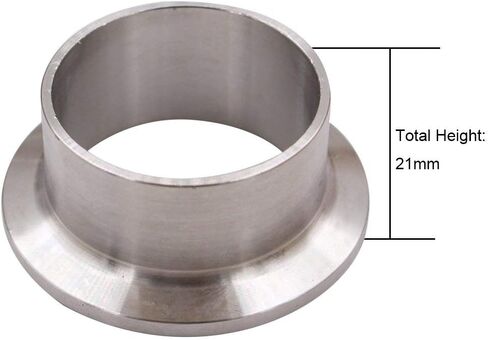 DERNORD Stainless Steel Tri-clamp (1/2 inch Tri-clover Clamp) + 2 Pcs SUS304 Sanitary Pipe Weld Ferrule + FKM Gasket (1/2 Inch) in Kuwait