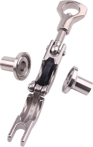 DERNORD Stainless Steel Tri-clamp (1/2 inch Tri-clover Clamp) + 2 Pcs SUS304 Sanitary Pipe Weld Ferrule + FKM Gasket (1/2 Inch) in Kuwait