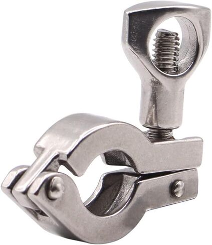 DERNORD Stainless Steel Tri-clamp (1/2 inch Tri-clover Clamp) + 2 Pcs SUS304 Sanitary Pipe Weld Ferrule + FKM Gasket (1/2 Inch) in Kuwait