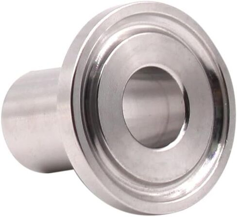 DERNORD Stainless Steel Tri-clamp (1/2 inch Tri-clover Clamp) + 2 Pcs SUS304 Sanitary Pipe Weld Ferrule + FKM Gasket (1/2 Inch) in Kuwait