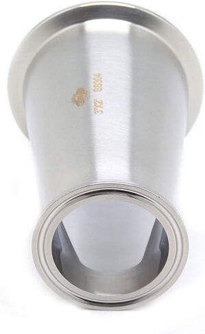 QiiMii Sanitary Tri المشبك متحدة المركز المخفض ثلاثي المشبك البرسيم تركيبات الفولاذ المقاوم للصدأ 304 المخفض (الحجم: 3 بوصة × 2 بوصة) in Kuwait