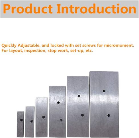 6 قطع مجموعة متوازية قابلة للتعديل 3/8 بوصة - 2-1/4 بوصة مجموعة متوازية دقيقة من الفولاذ المقسى لفحص التخطيط وإيقاف العمل وما إلى ذلك in Kuwait