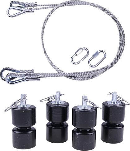 JEENDA 2 قطعة كابلات 125542 و4 قطع GMNR-925 دبابيس متوافقة مع رافعة الباب الخلفي لمقطورة غوريلا مع غسالات وحلقات ومشابك in Kuwait