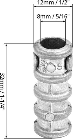 مرساة درع توسيع QWORK، 50 قطعة 5/16 × 1-1/4 بوصة مرساة خرسانية، مجموعة فتحات مرساة البناء من سبائك الزنك in Kuwait