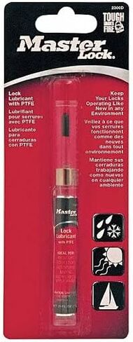 Master Lock PTFE Lock Lubricant, Non-Toxic and Biodegradable Lock Lubricant, 0.25 Fluid Ounces, 2300D, Red in Saudi Arabia