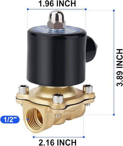 صمام ملف لولبي كهربائي نحاسي 15 1/2 انش تيار متردد 110 فولت ان بي تي مغلق بشكل طبيعي للمياه والهواء والديزل in Kuwait