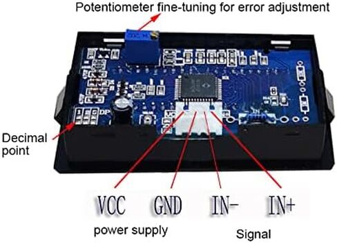 جهاز اختبار المقاومة Taidacent Ohm جهاز قياس المقاومة الرقمية DC أداة قياس المقاومة لوحة القياس (2K أوم، DC5V مع غطاء) in Saudi Arabia