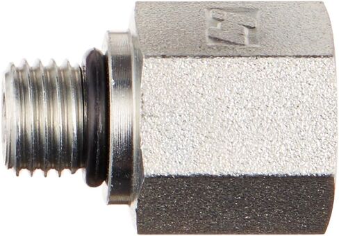 Brennan Industries 6405-04-04-O Steel Straight Tube Fitting, 7/16"-20 SAE ORB x 1/4"-18 NPTF Thread, 1/4" Male O-Ring Boss x 1/4" Female NPTF in Saudi Arabia