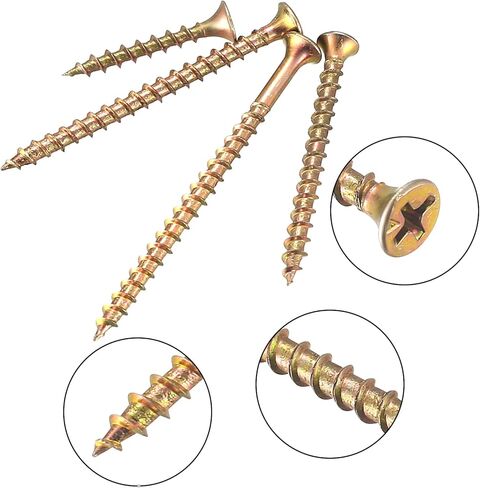 210 قطعة من براغي الخشب، براغي بناء داخلية من الخشب الخشن، مجموعة متنوعة من براغي الحوائط الجافة برأس بوق من فيليبس، مجموعة براغي ذات رأس مسطح للخشب الصخري للجدران الجافة in Kuwait