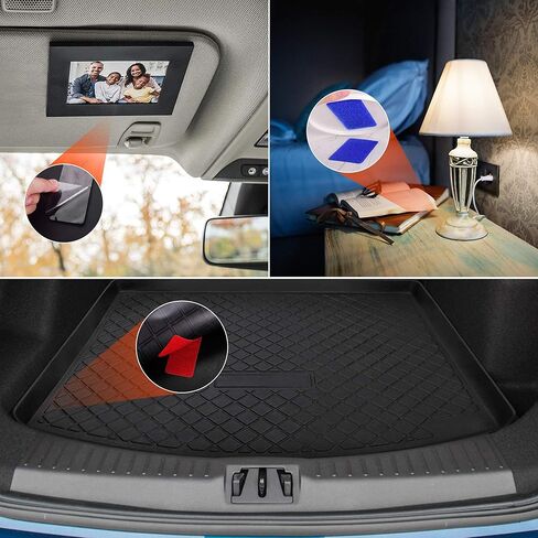 شرائط ربط وحلقة Lekou مع لاصق، 2 × 4 بوصة - 24 مجموعة من شريط لاصق وحلقة لاصقة، شرائط لاصقة شديدة التحمل، شريط تثبيت لاصق قابل لإعادة الإغلاق على الوجهين in Kuwait