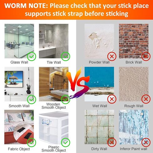 شرائط ربط وحلقة Lekou مع لاصق، 2 × 4 بوصة - 24 مجموعة من شريط لاصق وحلقة لاصقة، شرائط لاصقة شديدة التحمل، شريط تثبيت لاصق قابل لإعادة الإغلاق على الوجهين in Kuwait