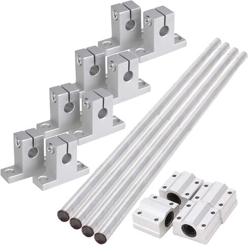 CNBTR Horizontal Linear Motion Ball Bearing Slide Bushing 8mm Dia &Shaft Optical Axis 300mm Linear with Rod Rail Support Set in Saudi Arabia
