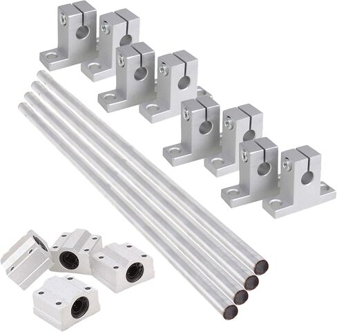 CNBTR Horizontal Linear Motion Ball Bearing Slide Bushing 8mm Dia &Shaft Optical Axis 300mm Linear with Rod Rail Support Set in Saudi Arabia