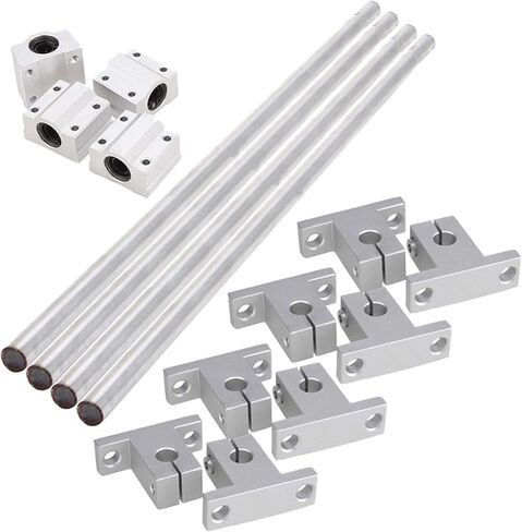 CNBTR Horizontal Linear Motion Ball Bearing Slide Bushing 8mm Dia &Shaft Optical Axis 300mm Linear with Rod Rail Support Set in Saudi Arabia