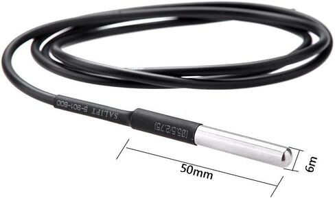 Eiechip 5 قطع ماء مسبار درجة الحرارة DS18B20 1M مع كابل حراري مقاوم للحرارة in Kuwait