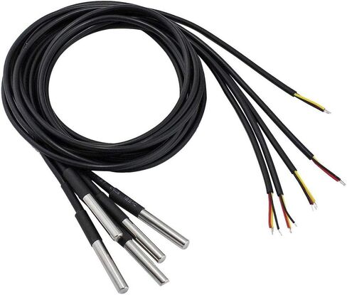 Eiechip 5 قطع ماء مسبار درجة الحرارة DS18B20 1M مع كابل حراري مقاوم للحرارة in Kuwait