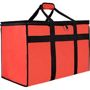 Insulated Food Delivery Bag - 23x14x15 inches - Water-Resistant Interior - Ideal for Commercial Catering - Reusable Grocery Bag - Professional and Heavy-Duty - XXL - Black
