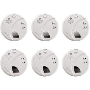 First Alert BRK SC7010B-6 Hardwired Smoke and Carbon Monoxide (CO) Detector with Battery Backup, 6-Pack,White in Kuwait