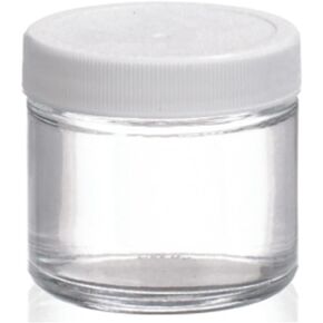Wheaton W216913 Clear Glass 4oz Straight Sided Jar, with 58-400 Black Phenolic Rubber Lined Screw Cap (Case of 24) in Saudi Arabia