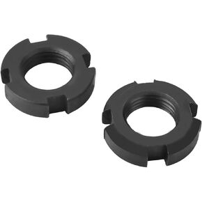MroMax M16x8mm Retaining Slotted Round Nuts,Carbon Steel 4-Slot Spanner Nut for Roller Bearing Pump Valve Black 4Pcs in Saudi Arabia